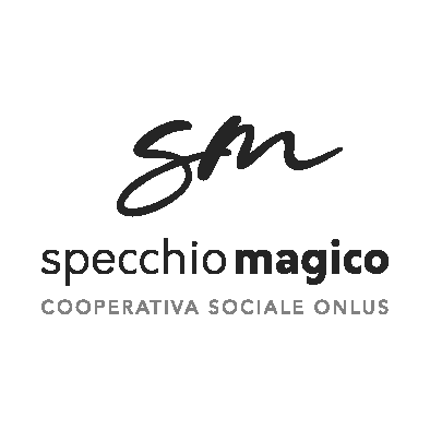 vettoriale - LOGO SM specchio magico coop sociale onlus VERTICALE
