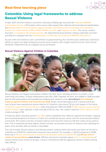 IMAGE - Colombia - Using legal frameworks to address sexual violence