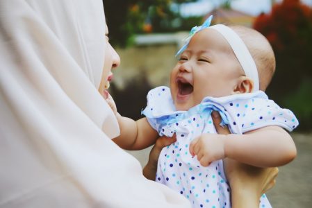 Indonesian mother and baby